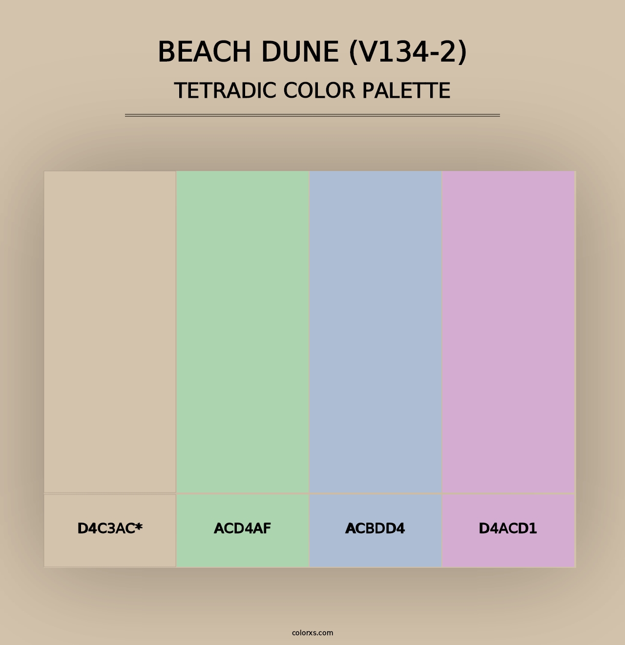 Beach Dune (V134-2) - Tetradic Color Palette