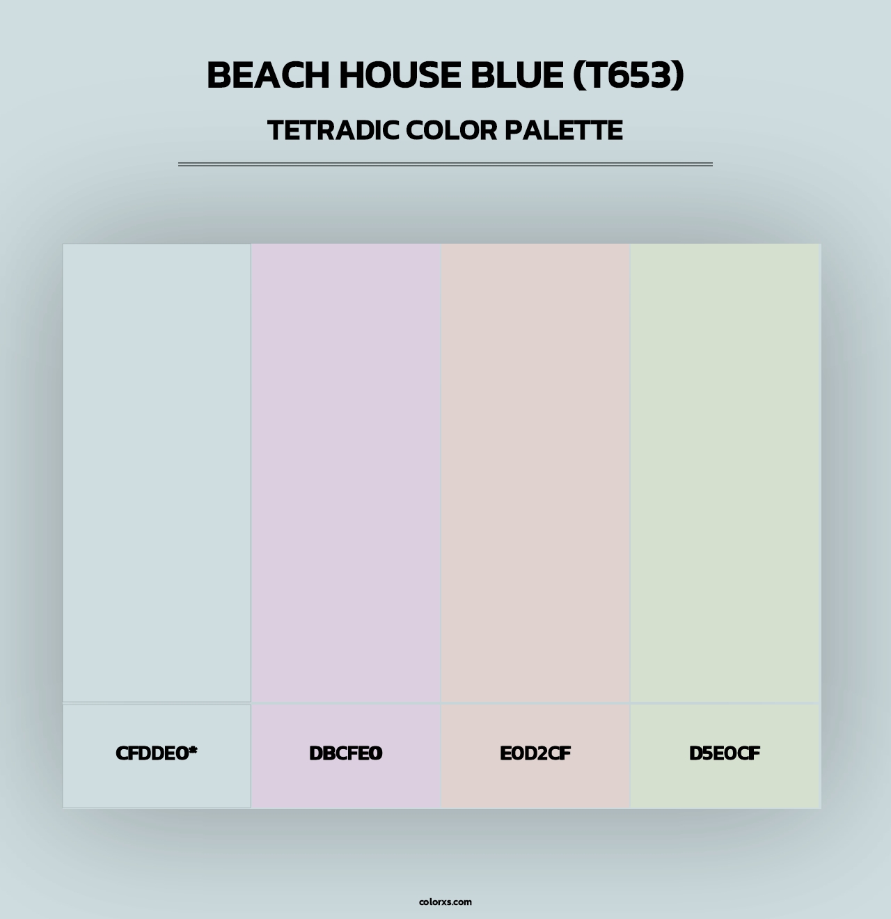 Beach House Blue (T653) - Tetradic Color Palette