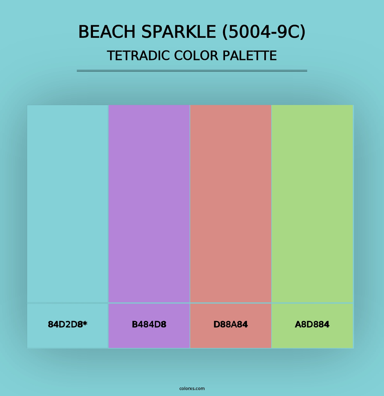 Beach Sparkle (5004-9C) - Tetradic Color Palette