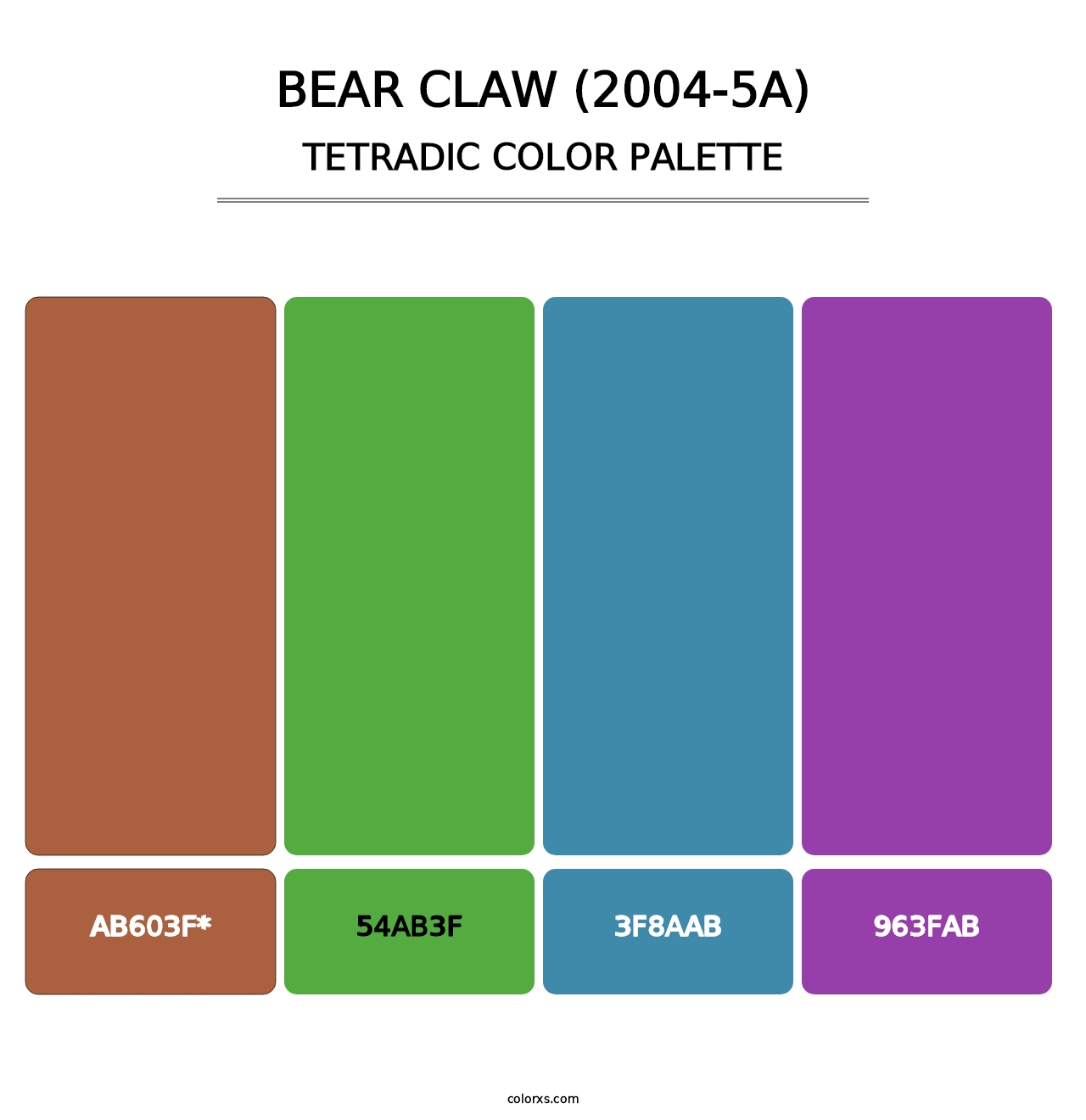 Bear Claw (2004-5A) - Tetradic Color Palette