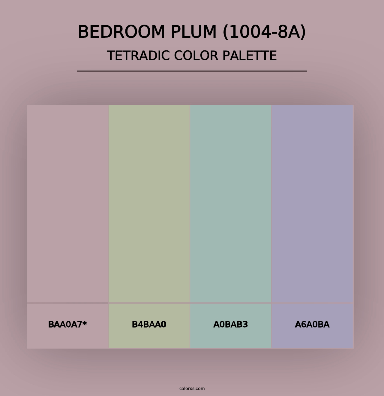 Bedroom Plum (1004-8A) - Tetradic Color Palette