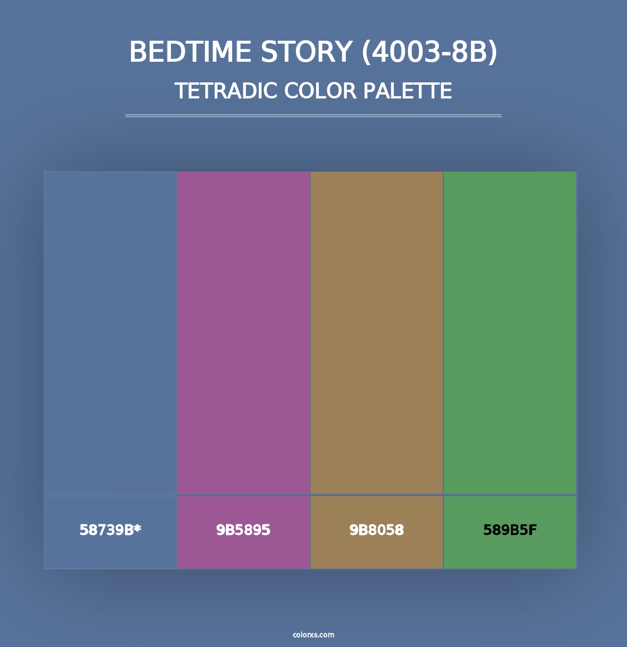 Bedtime Story (4003-8B) - Tetradic Color Palette