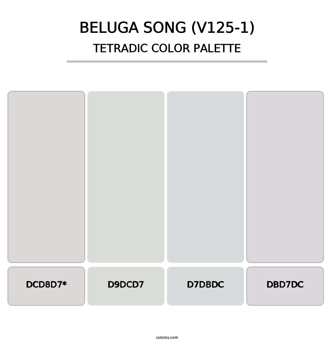 Beluga Song (V125-1) - Tetradic Color Palette