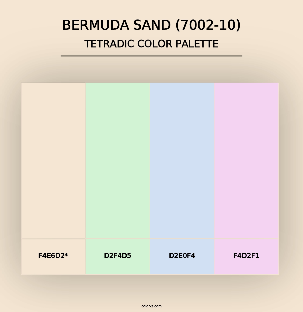 Bermuda Sand (7002-10) - Tetradic Color Palette