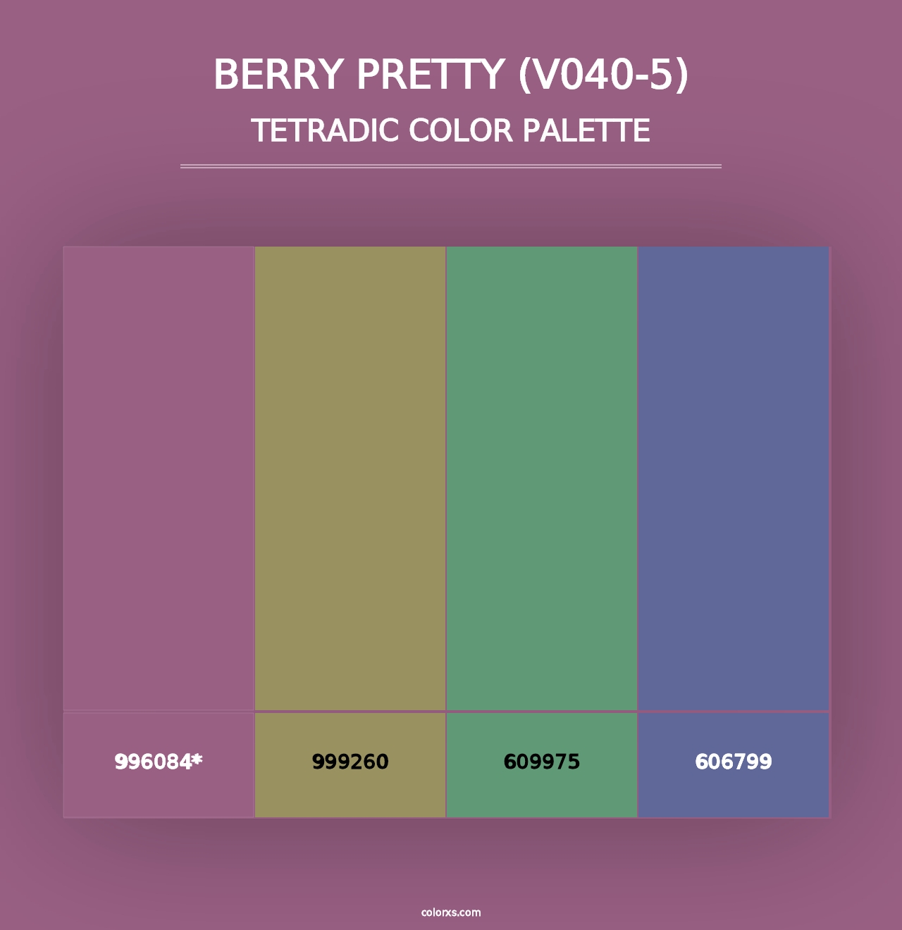 Berry Pretty (V040-5) - Tetradic Color Palette