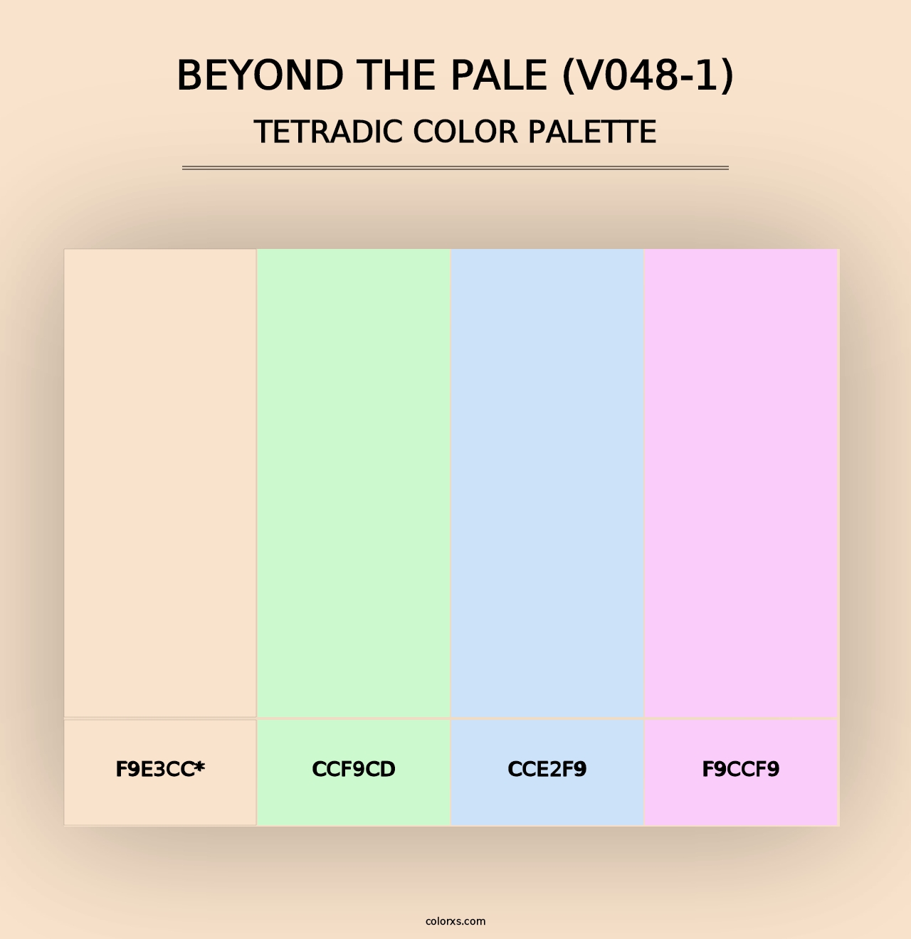 Beyond the Pale (V048-1) - Tetradic Color Palette