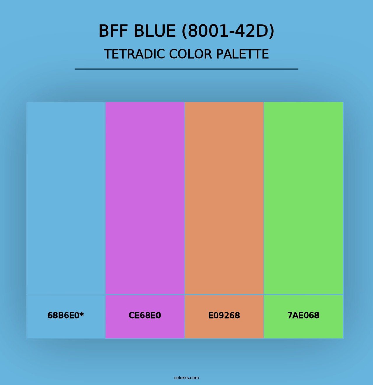 BFF Blue (8001-42D) - Tetradic Color Palette