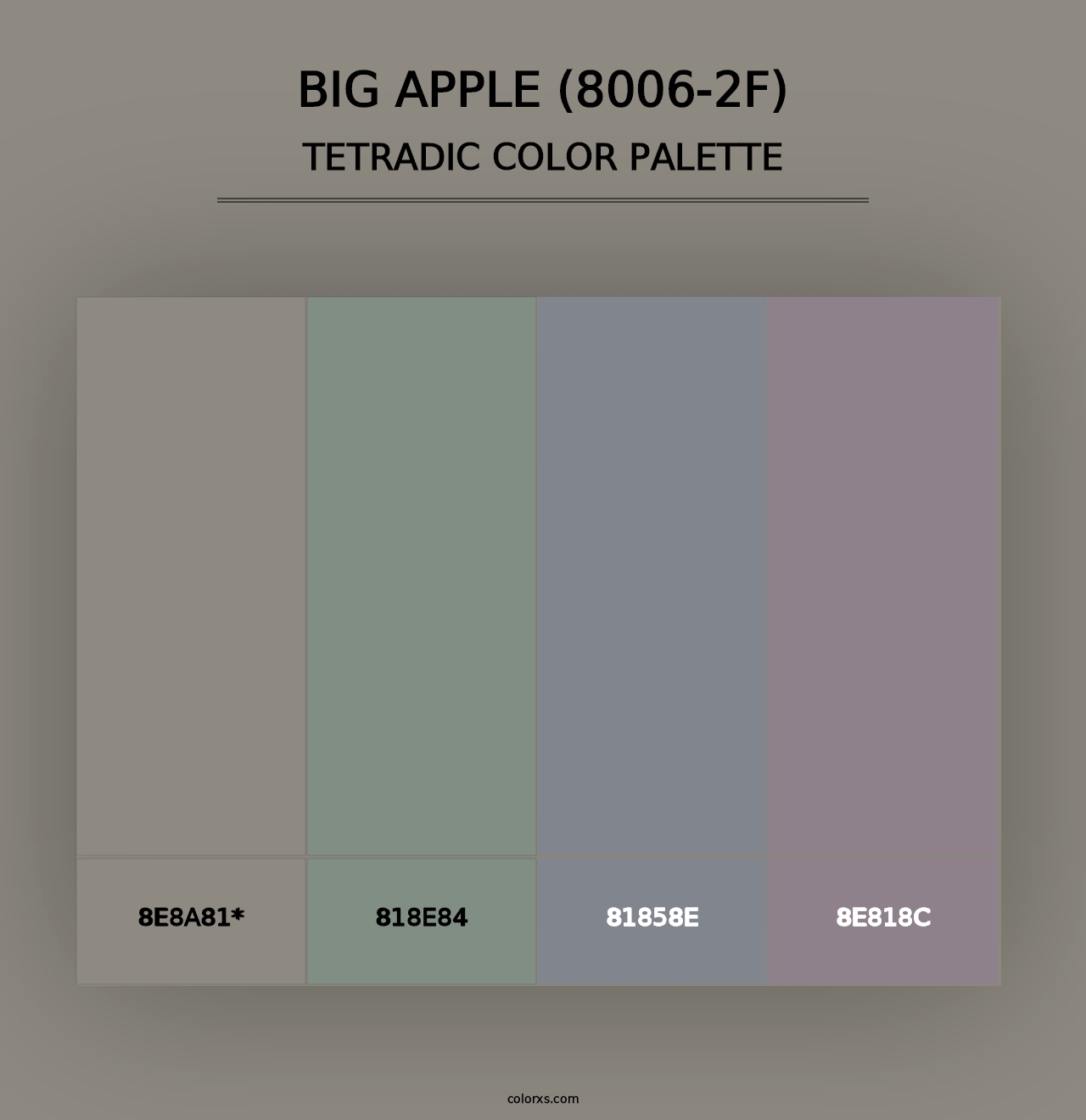 Big Apple (8006-2F) - Tetradic Color Palette