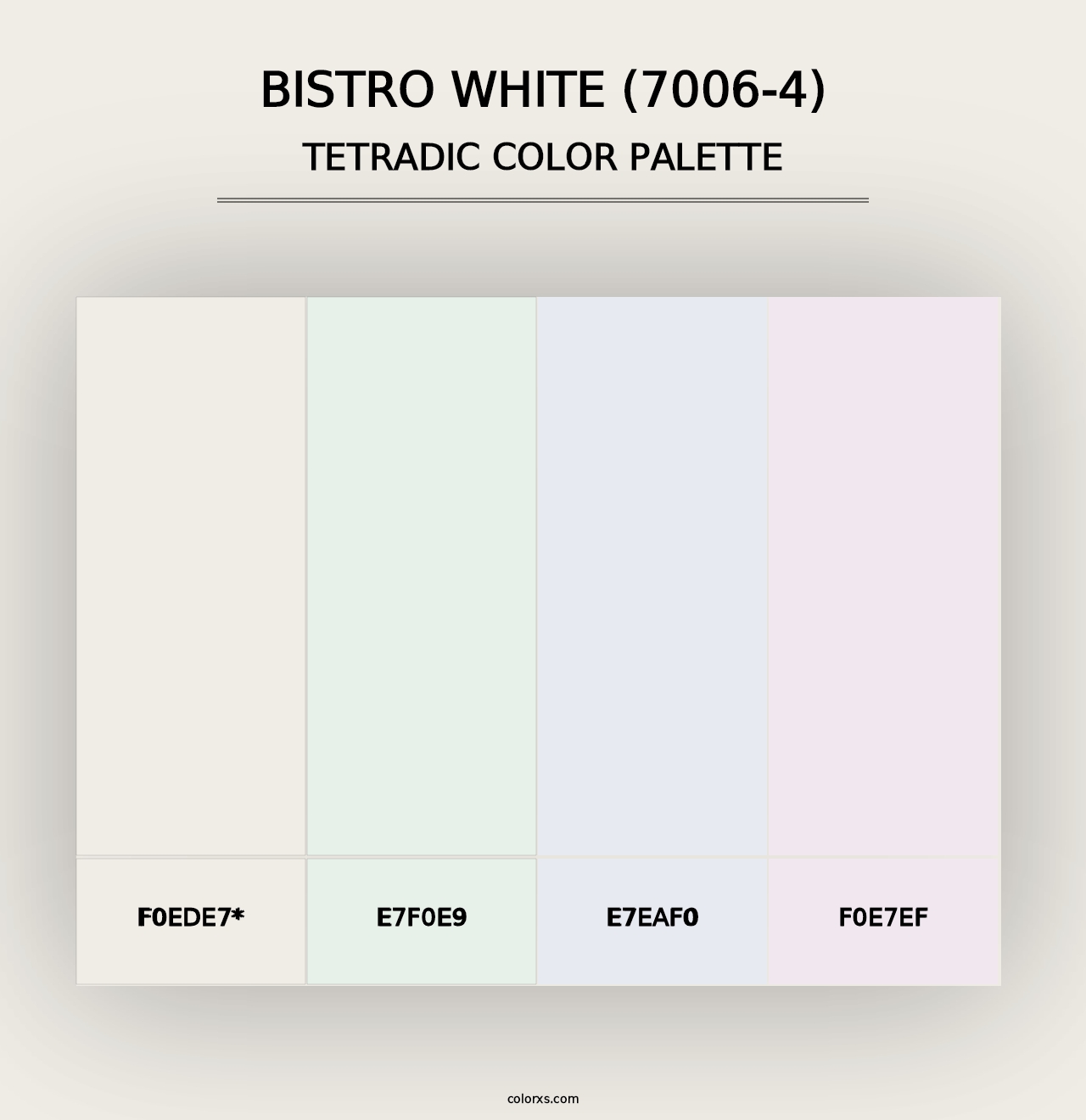 Bistro White (7006-4) - Tetradic Color Palette