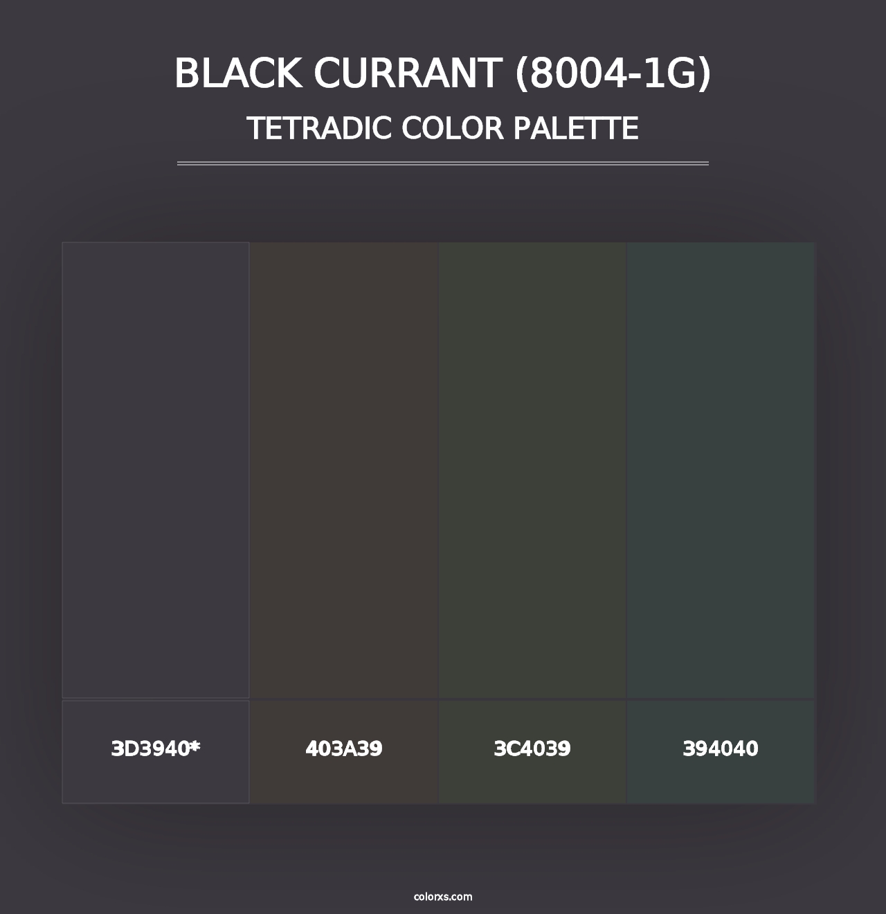 Black Currant (8004-1G) - Tetradic Color Palette