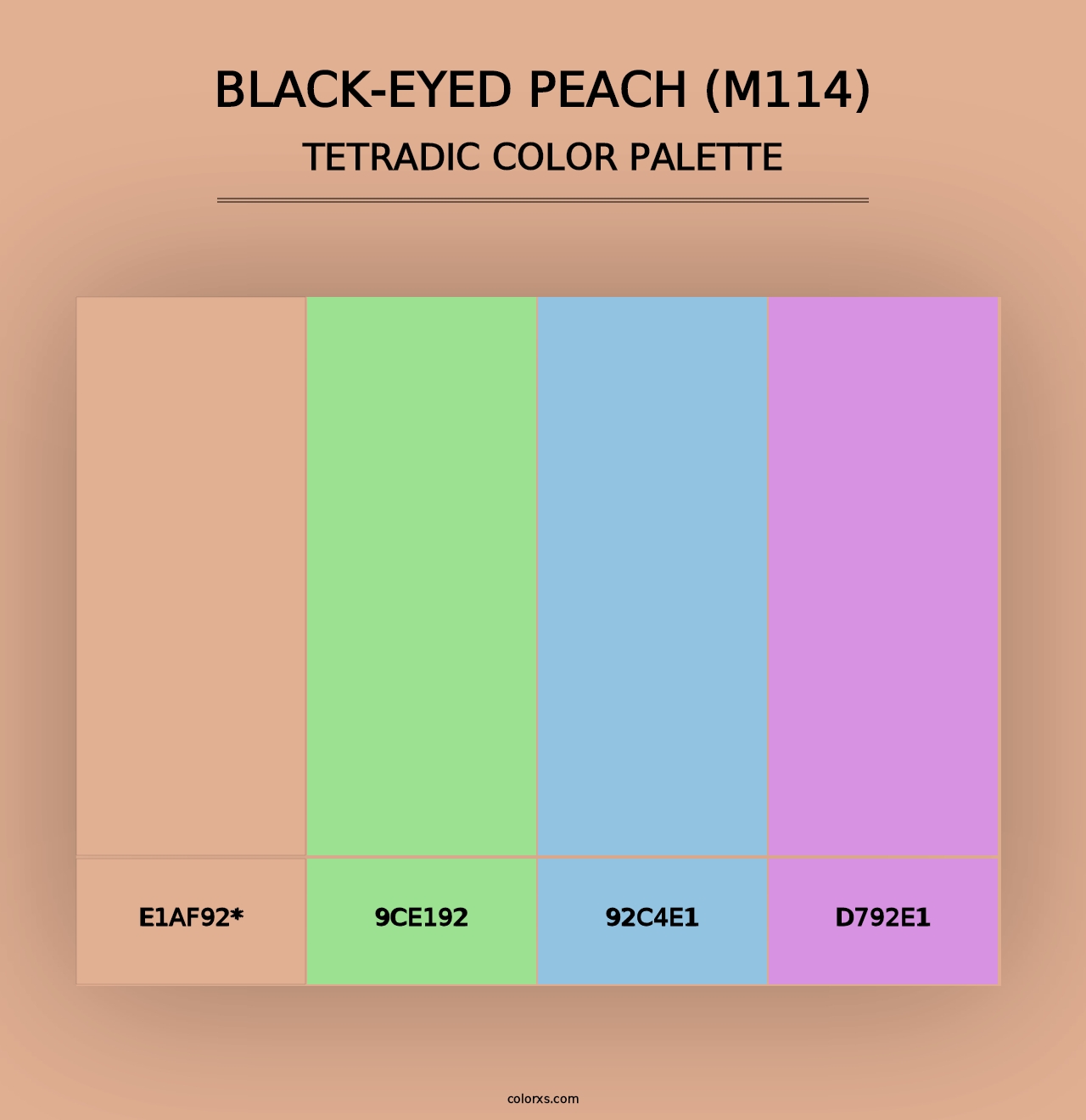 Black-Eyed Peach (M114) - Tetradic Color Palette