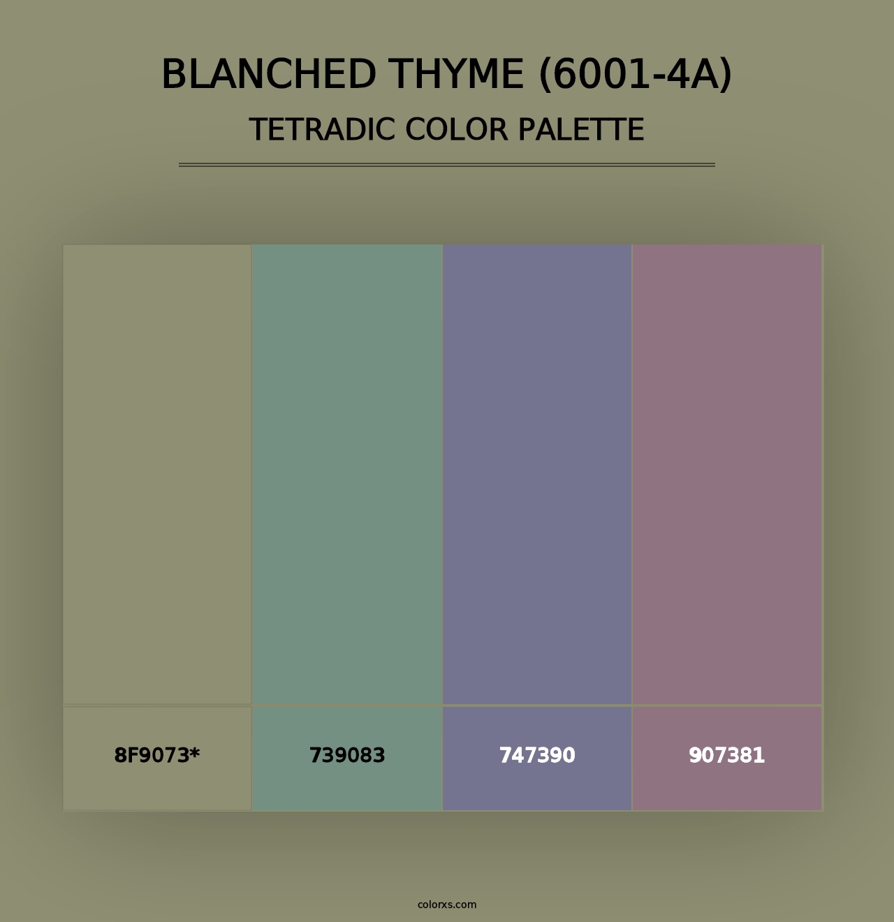 Blanched Thyme (6001-4A) - Tetradic Color Palette