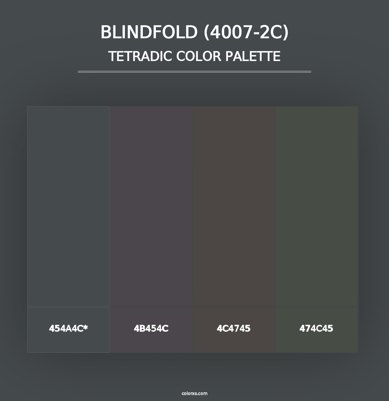 Blindfold (4007-2C) - Tetradic Color Palette