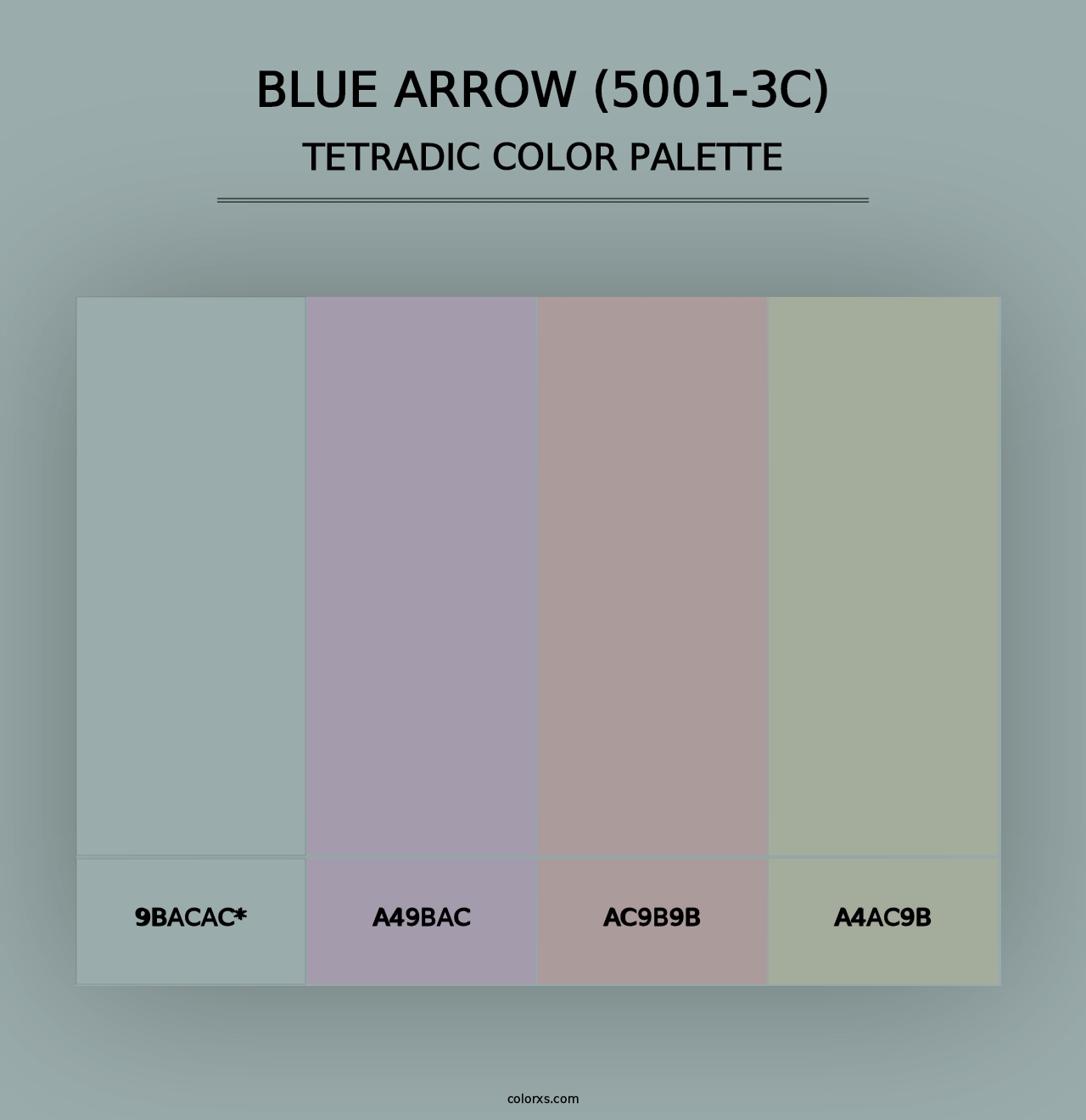 Blue Arrow (5001-3C) - Tetradic Color Palette