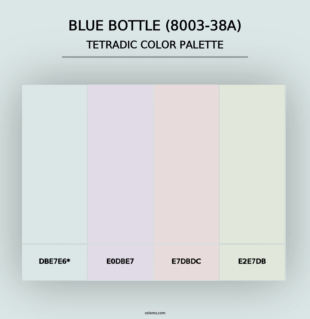 Blue Bottle (8003-38A) - Tetradic Color Palette