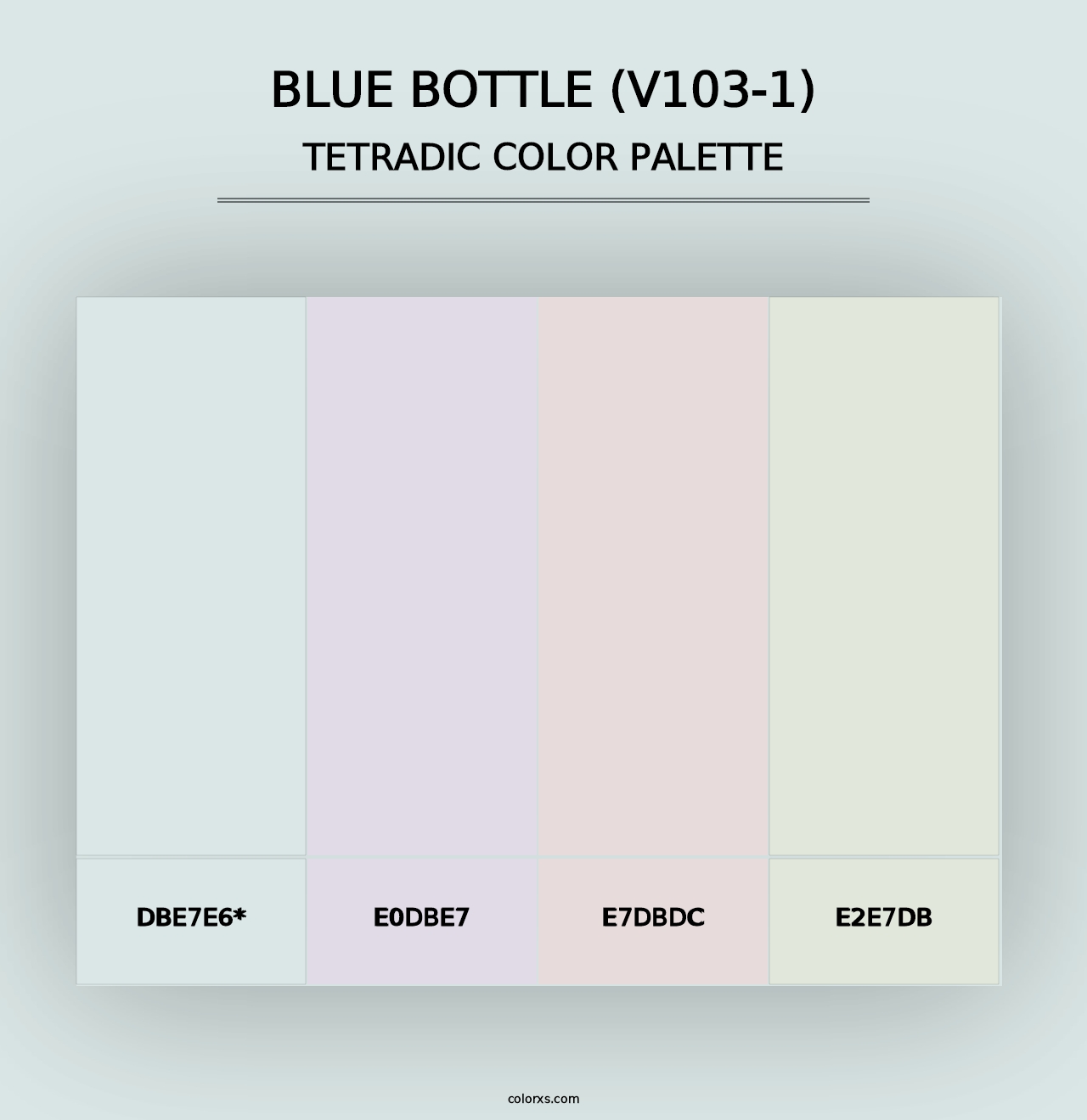 Blue Bottle (V103-1) - Tetradic Color Palette