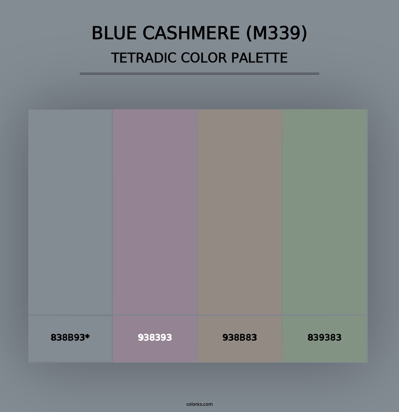 Blue Cashmere (M339) - Tetradic Color Palette