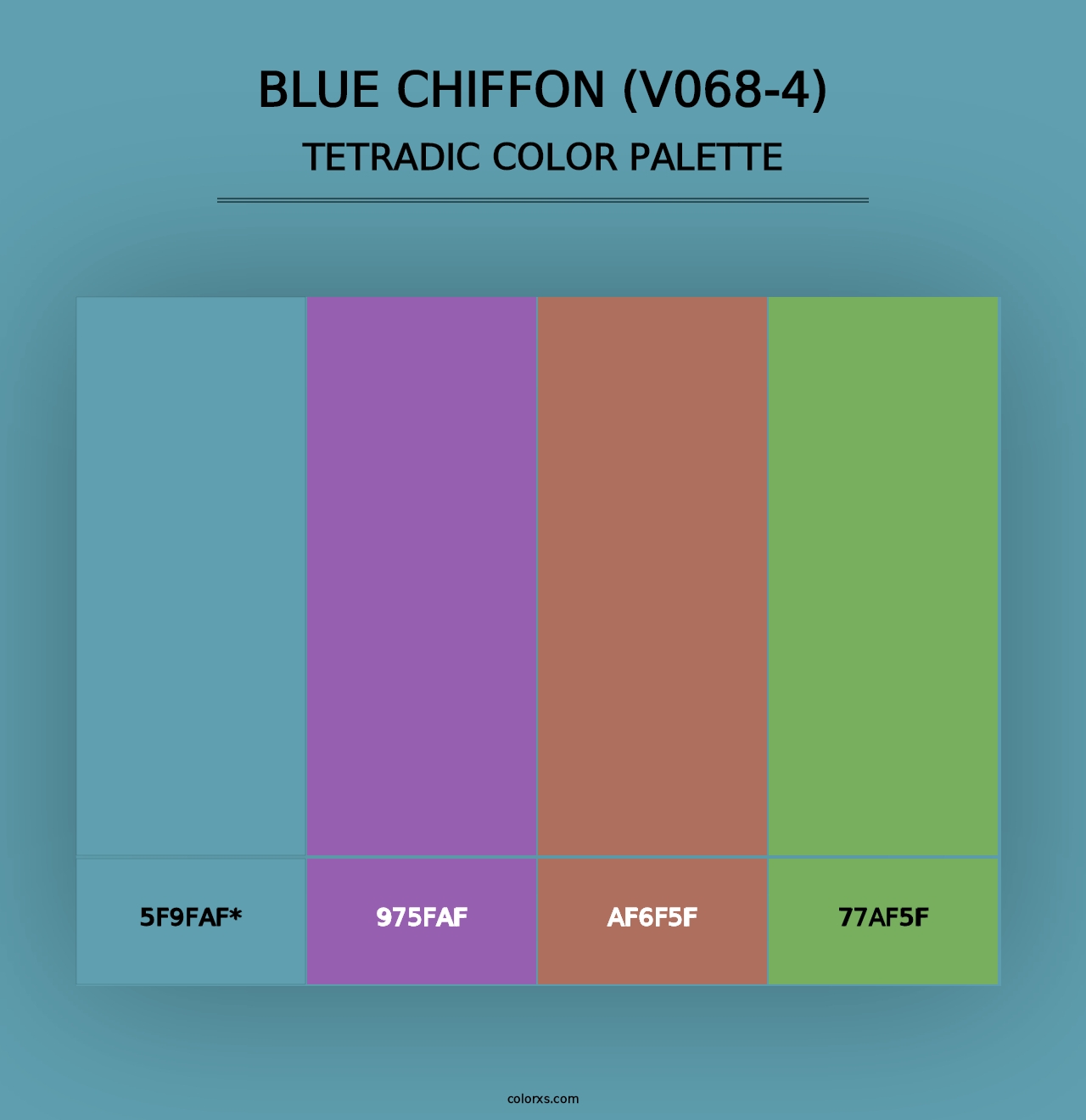 Blue Chiffon (V068-4) - Tetradic Color Palette