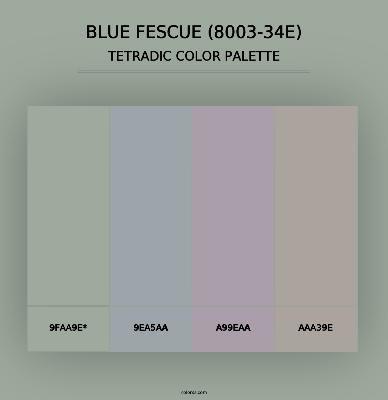 Blue Fescue (8003-34E) - Tetradic Color Palette