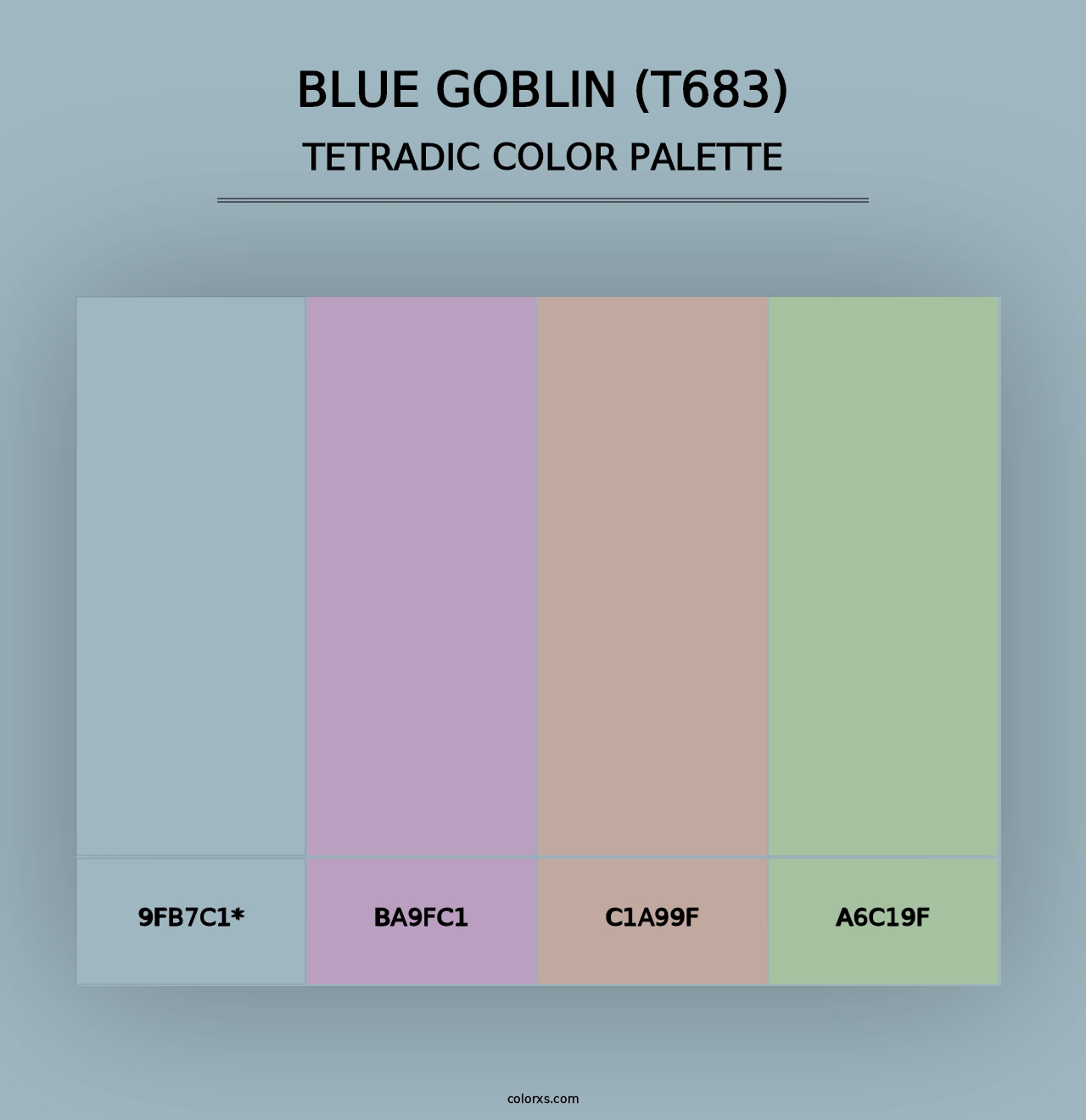 Blue Goblin (T683) - Tetradic Color Palette