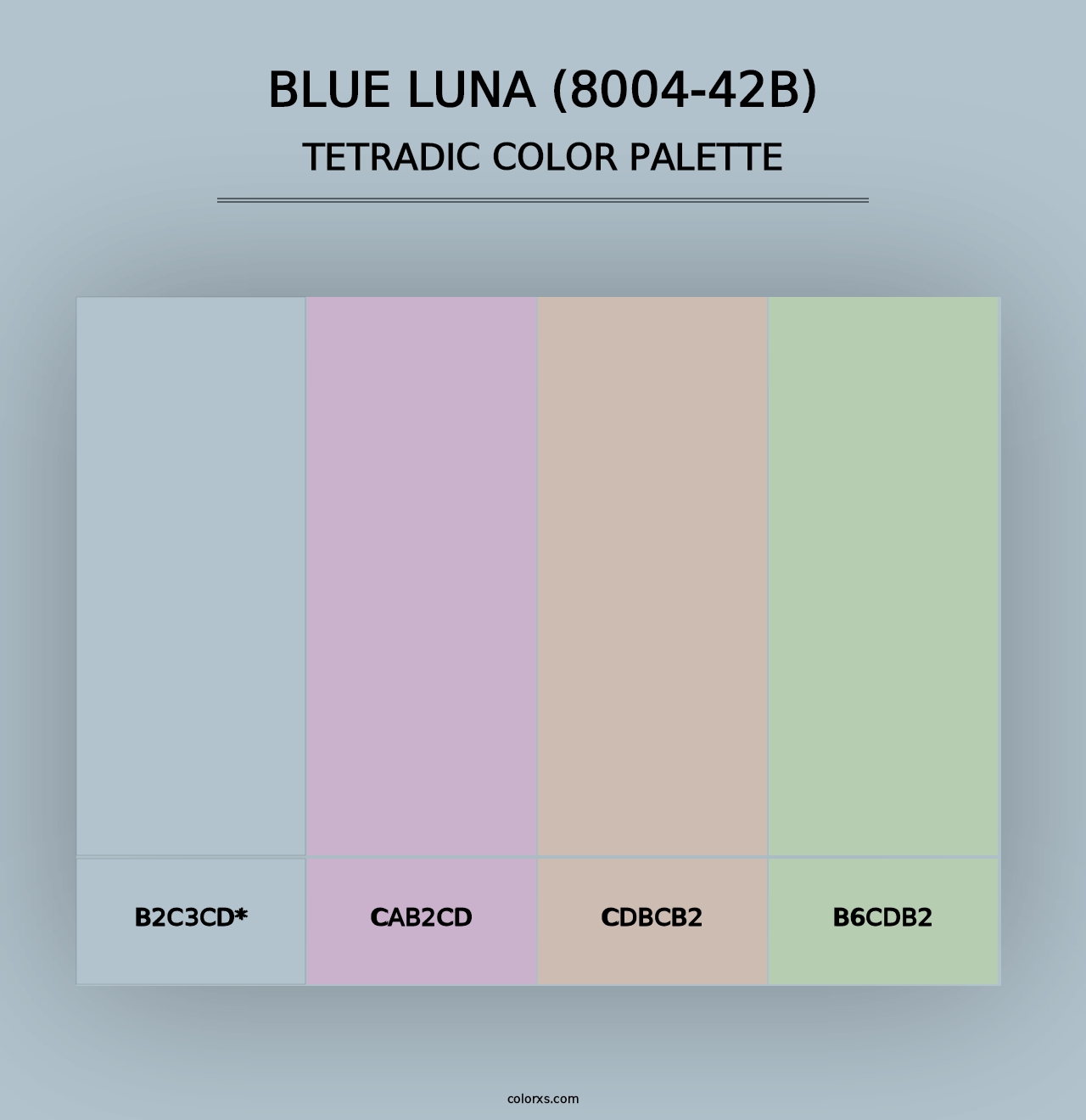 Blue Luna (8004-42B) - Tetradic Color Palette