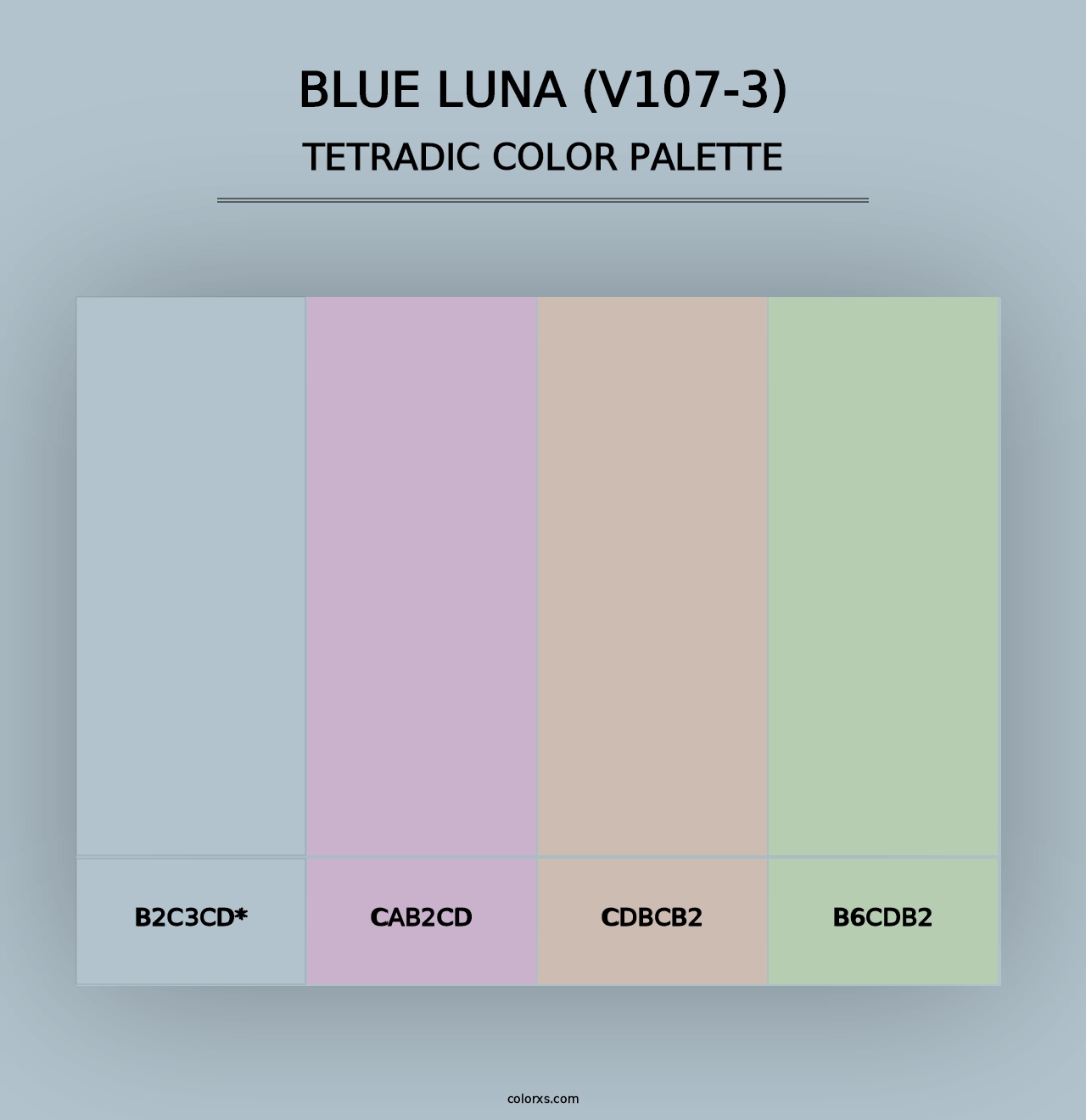 Blue Luna (V107-3) - Tetradic Color Palette