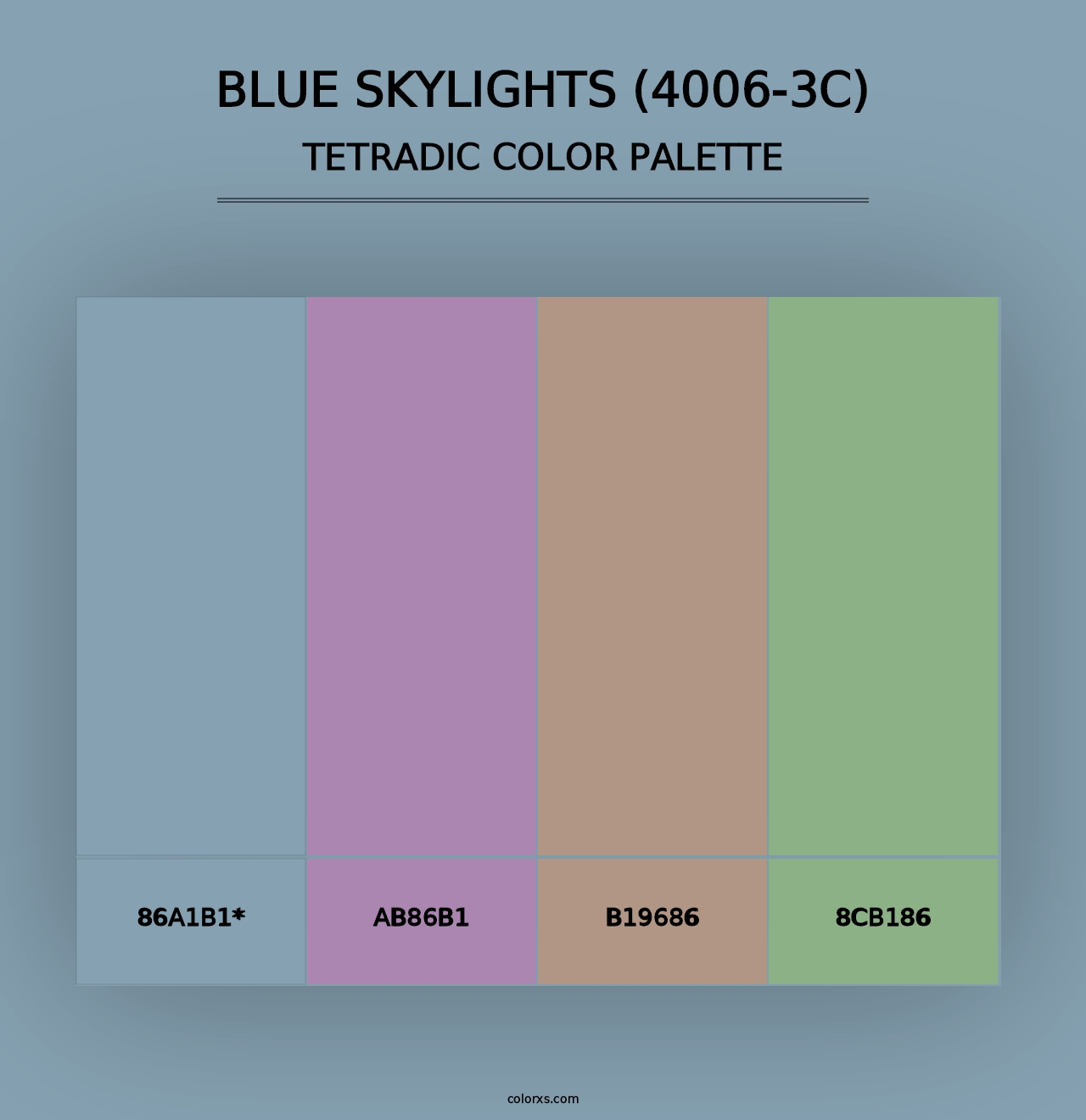 Blue Skylights (4006-3C) - Tetradic Color Palette