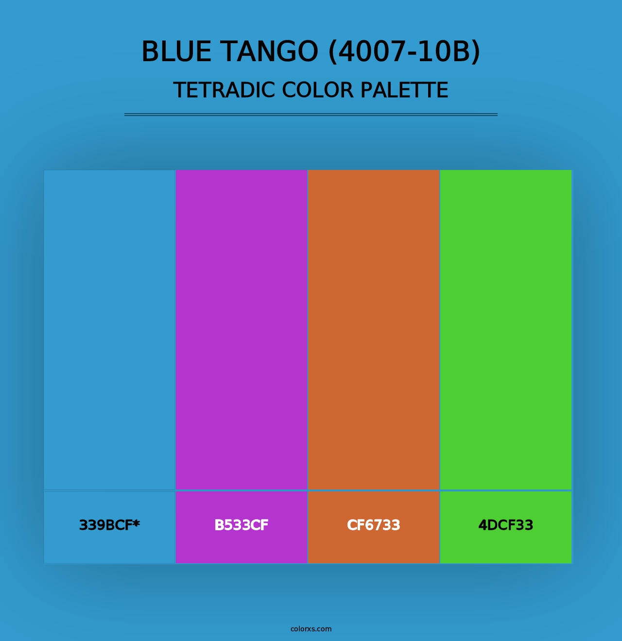 Blue Tango (4007-10B) - Tetradic Color Palette