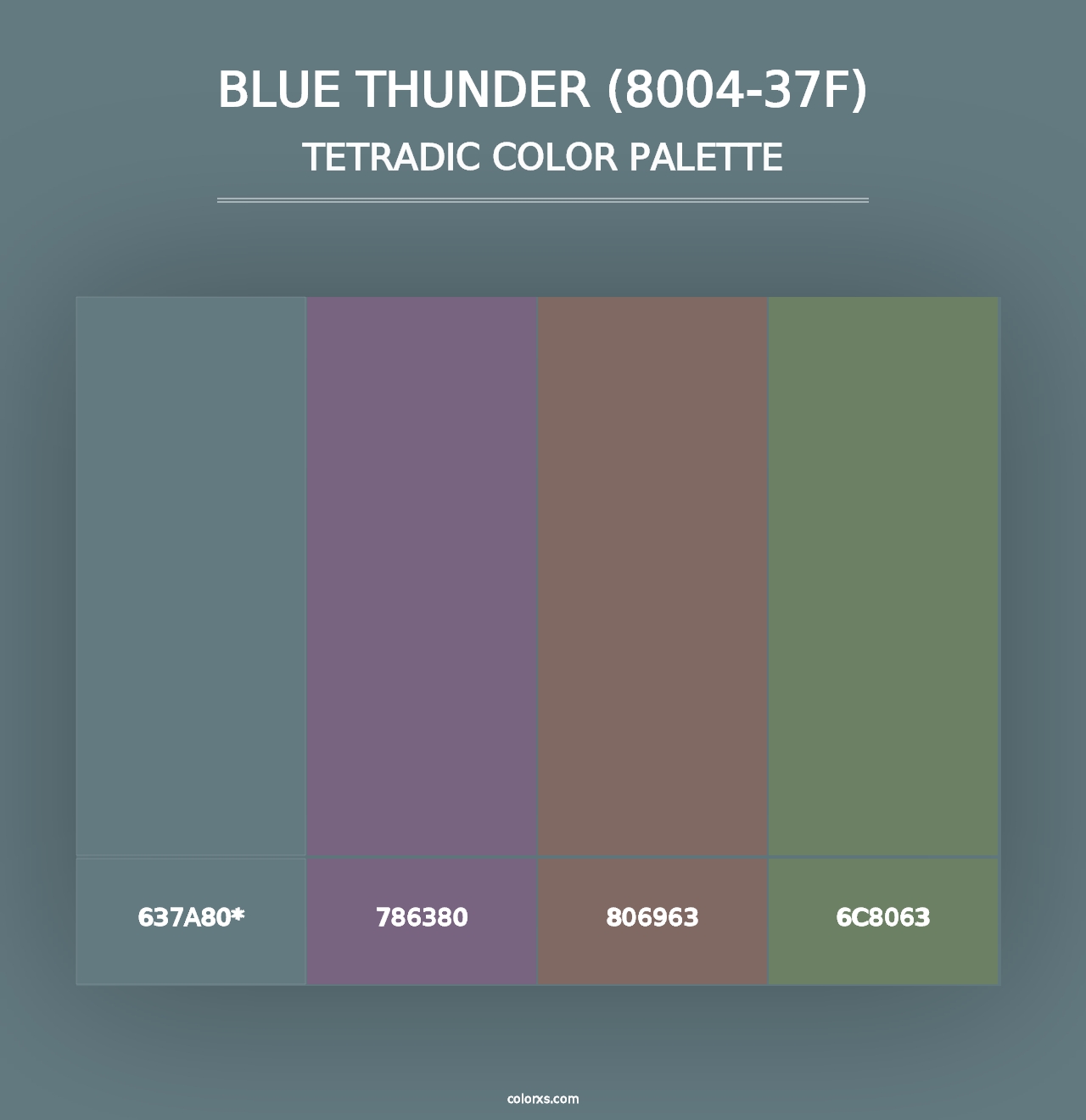 Blue Thunder (8004-37F) - Tetradic Color Palette