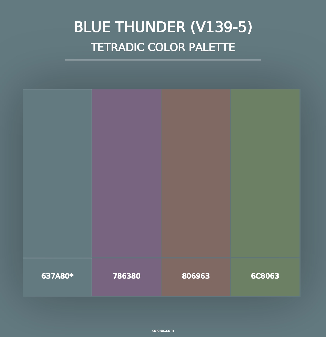 Blue Thunder (V139-5) - Tetradic Color Palette