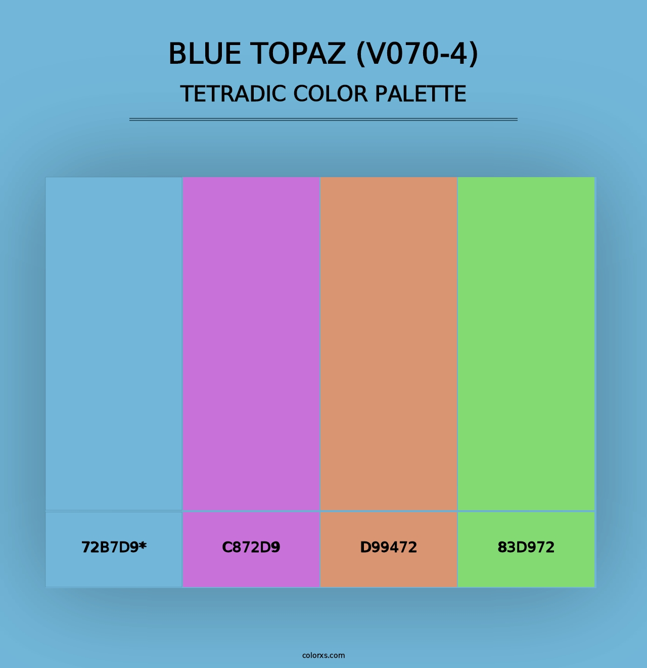 Blue Topaz (V070-4) - Tetradic Color Palette