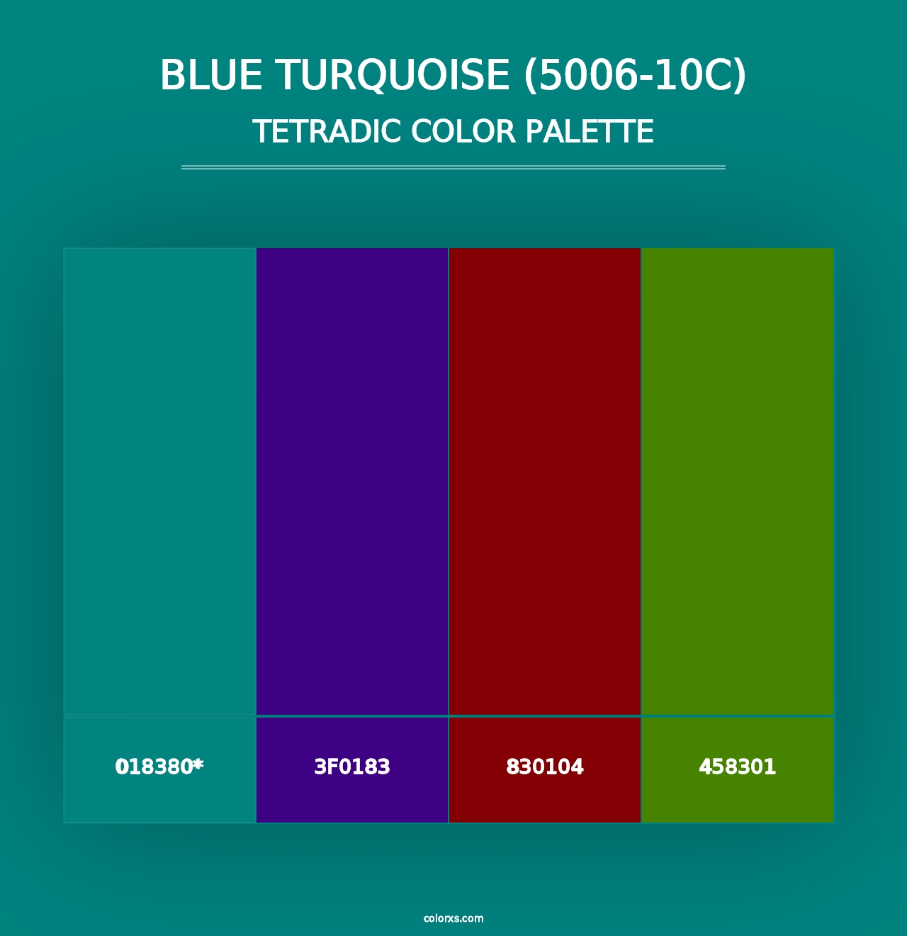 Blue Turquoise (5006-10C) - Tetradic Color Palette