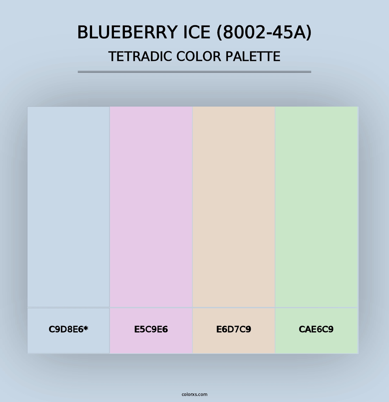 Blueberry Ice (8002-45A) - Tetradic Color Palette