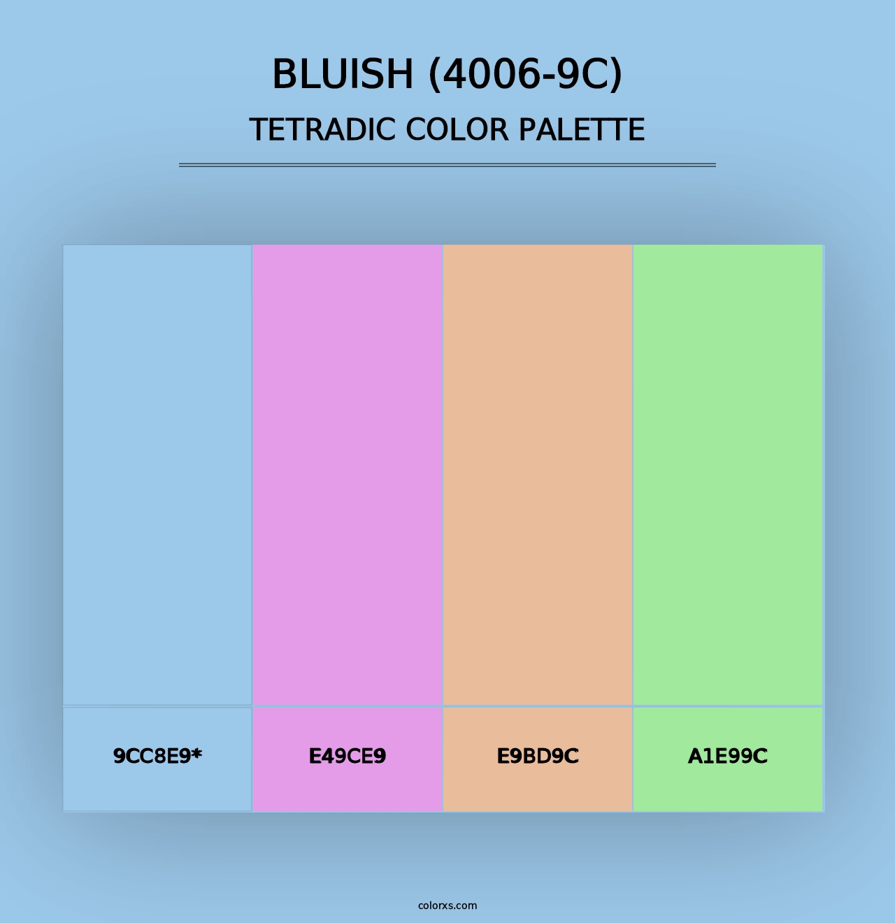 Bluish (4006-9C) - Tetradic Color Palette