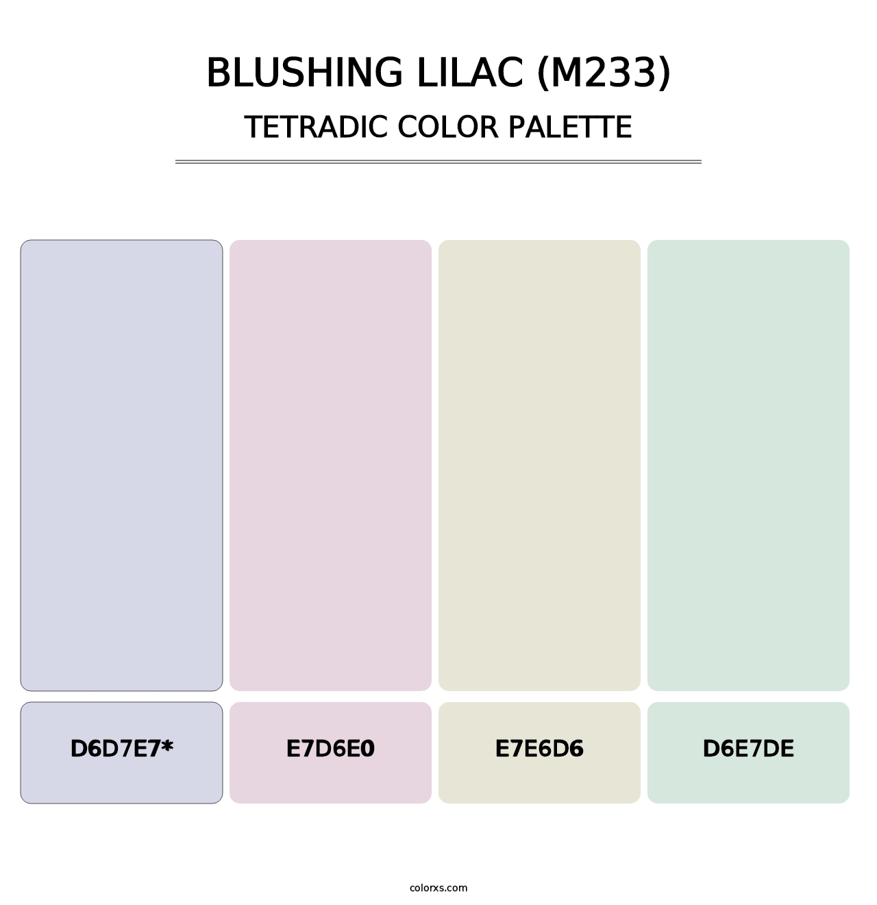 Blushing Lilac (M233) - Tetradic Color Palette