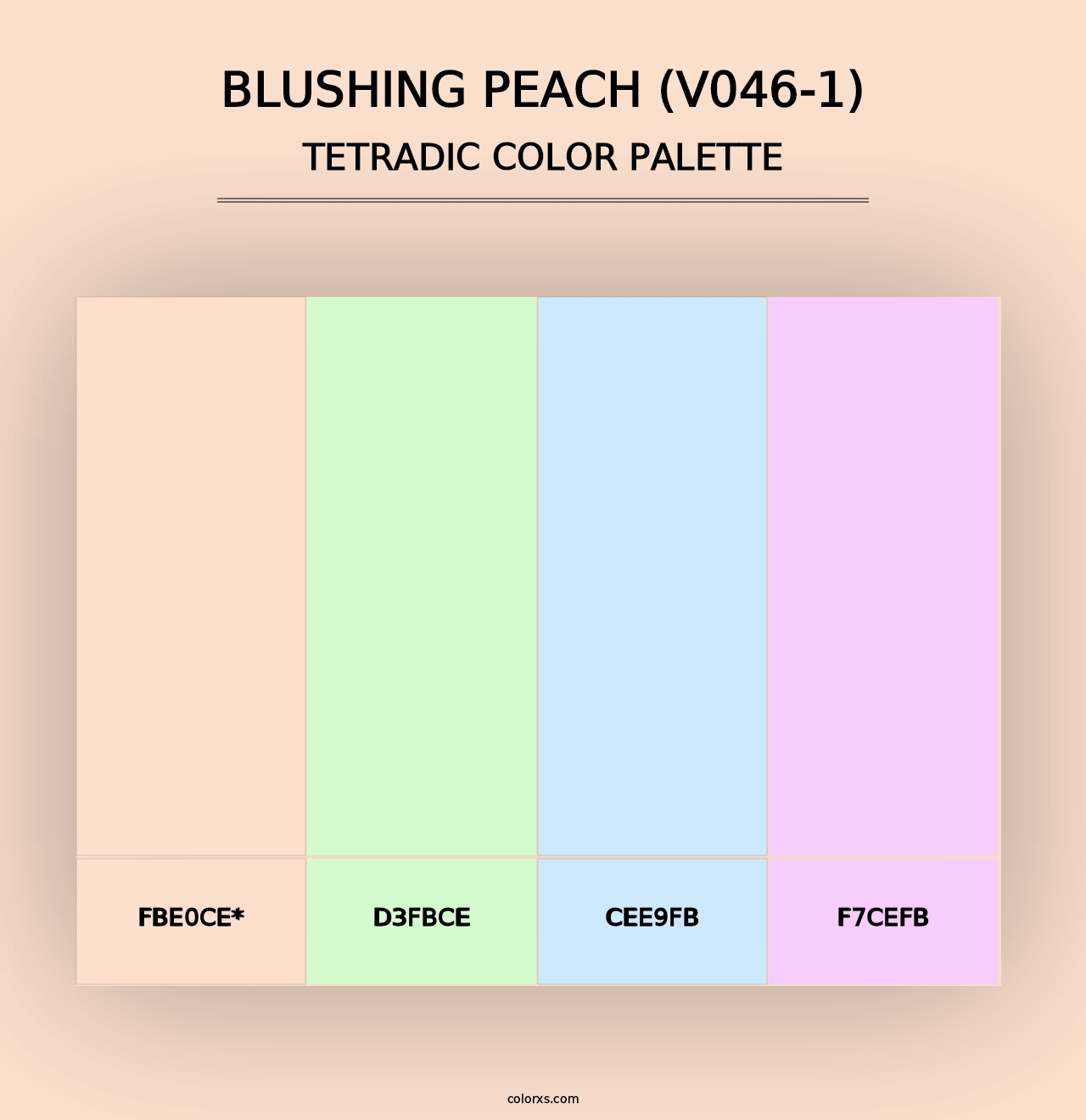 Blushing Peach (V046-1) - Tetradic Color Palette