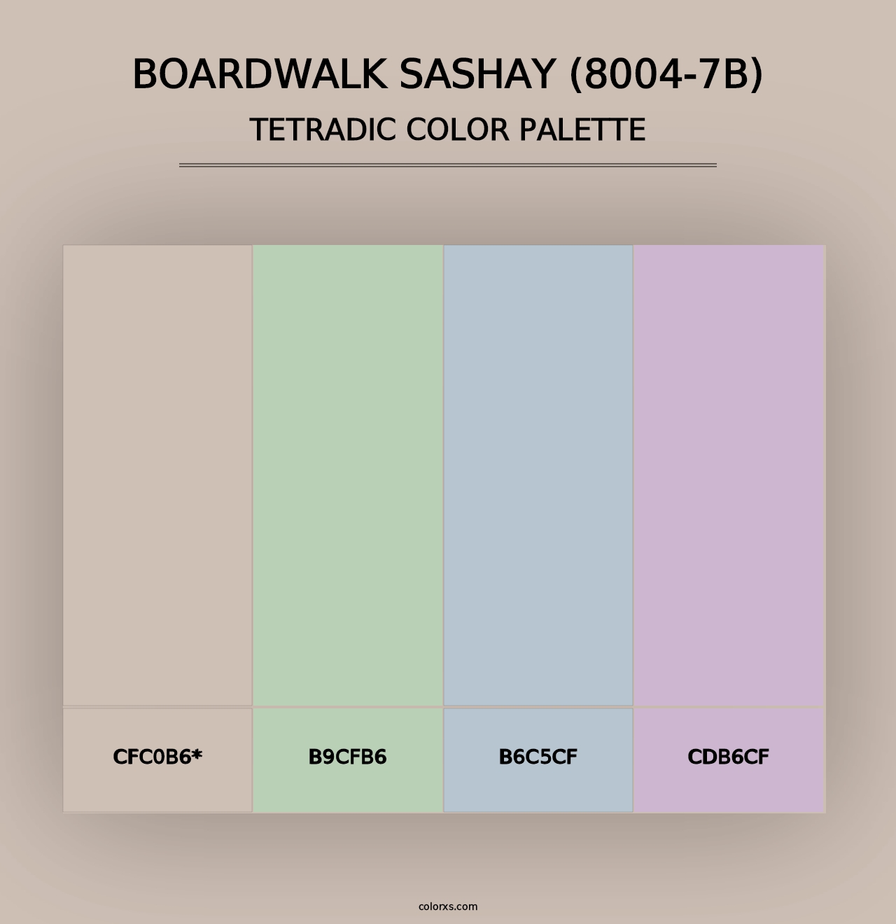 Boardwalk Sashay (8004-7B) - Tetradic Color Palette