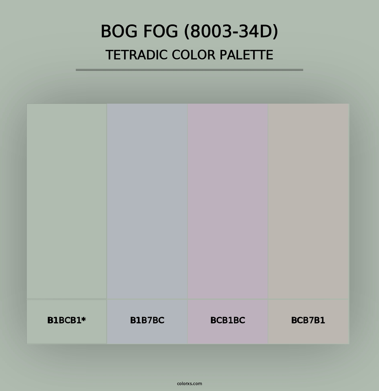 Bog Fog (8003-34D) - Tetradic Color Palette