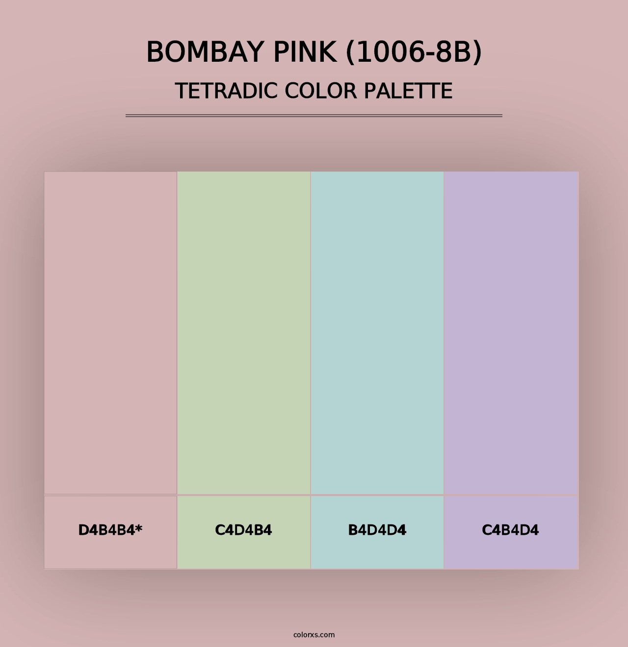 Bombay Pink (1006-8B) - Tetradic Color Palette