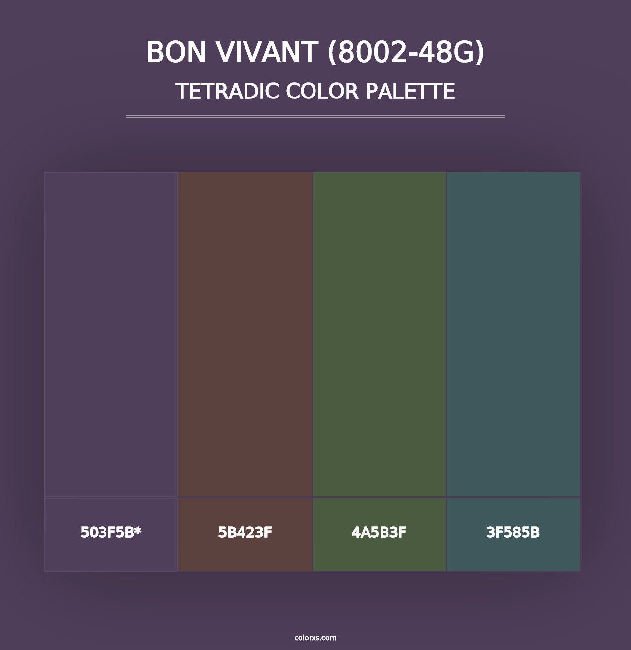 Bon Vivant (8002-48G) - Tetradic Color Palette