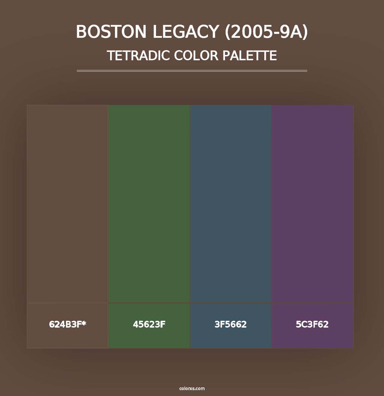 Boston Legacy (2005-9A) - Tetradic Color Palette