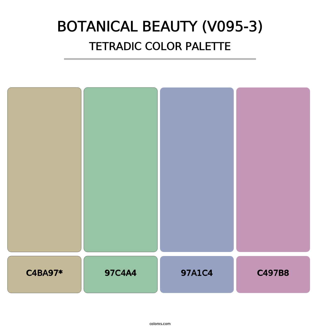 Botanical Beauty (V095-3) - Tetradic Color Palette