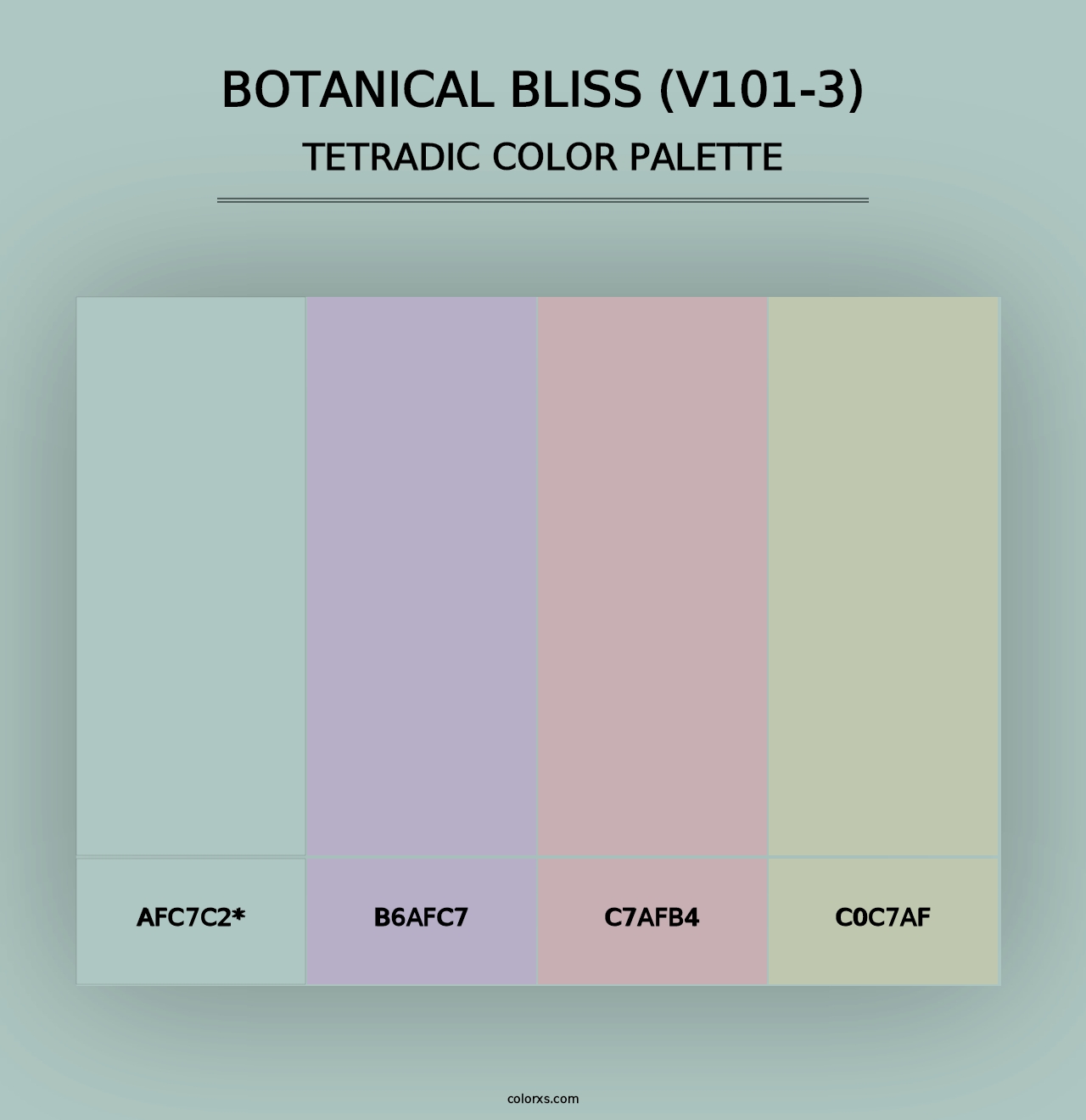 Botanical Bliss (V101-3) - Tetradic Color Palette