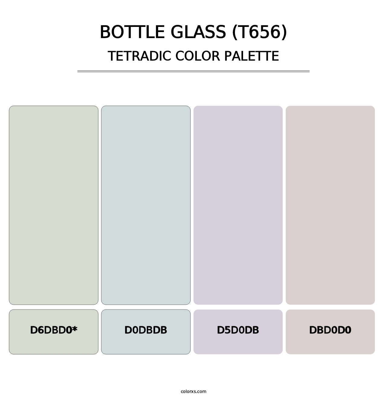 Bottle Glass (T656) - Tetradic Color Palette