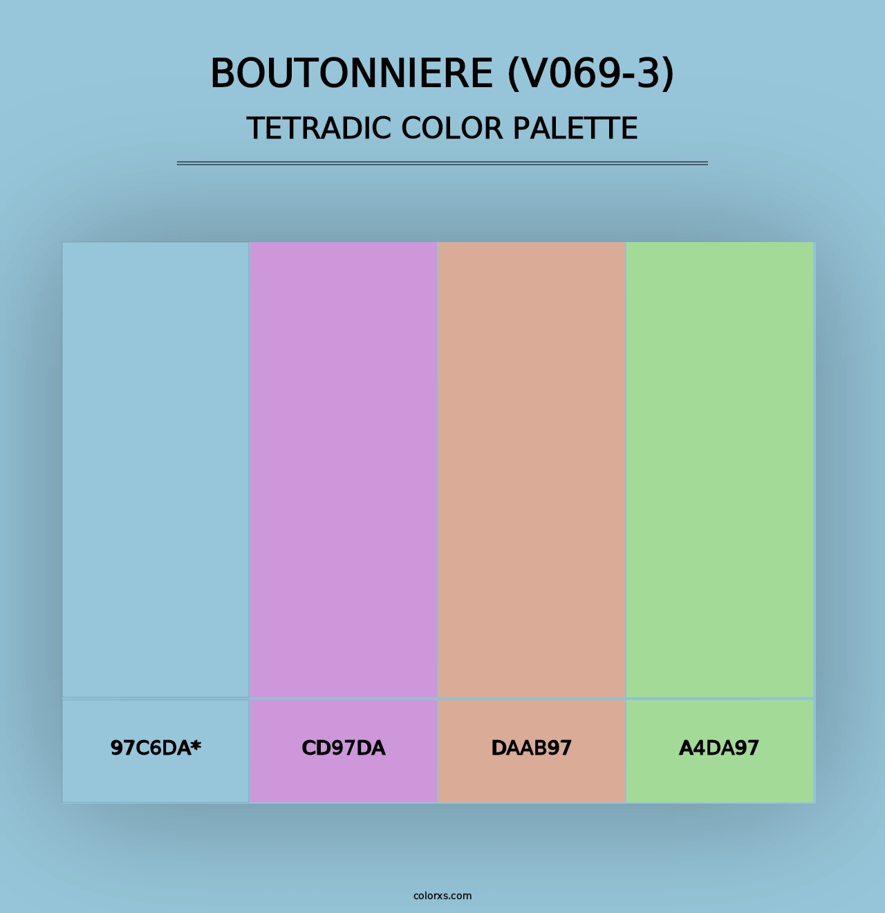 Boutonniere (V069-3) - Tetradic Color Palette