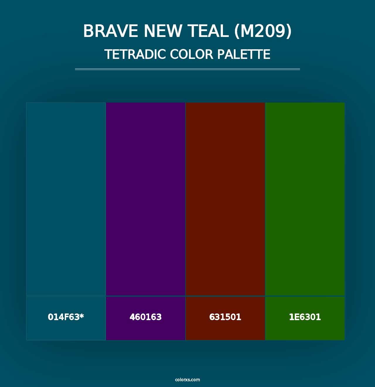 Brave New Teal (M209) - Tetradic Color Palette