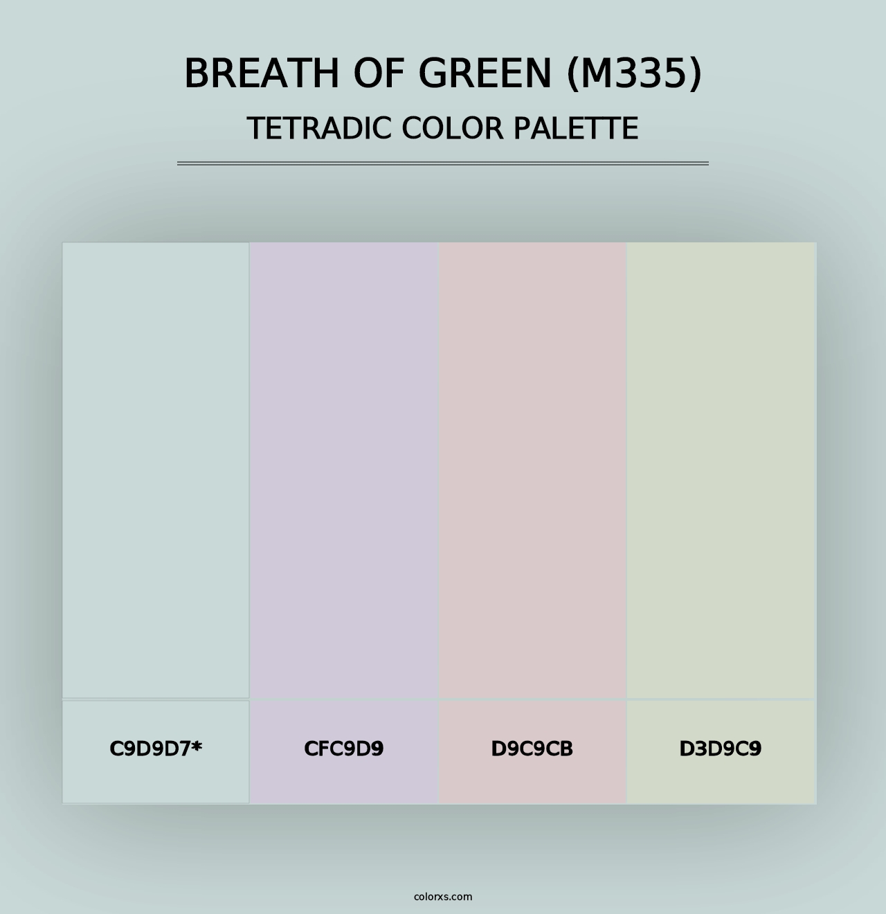 Breath of Green (M335) - Tetradic Color Palette