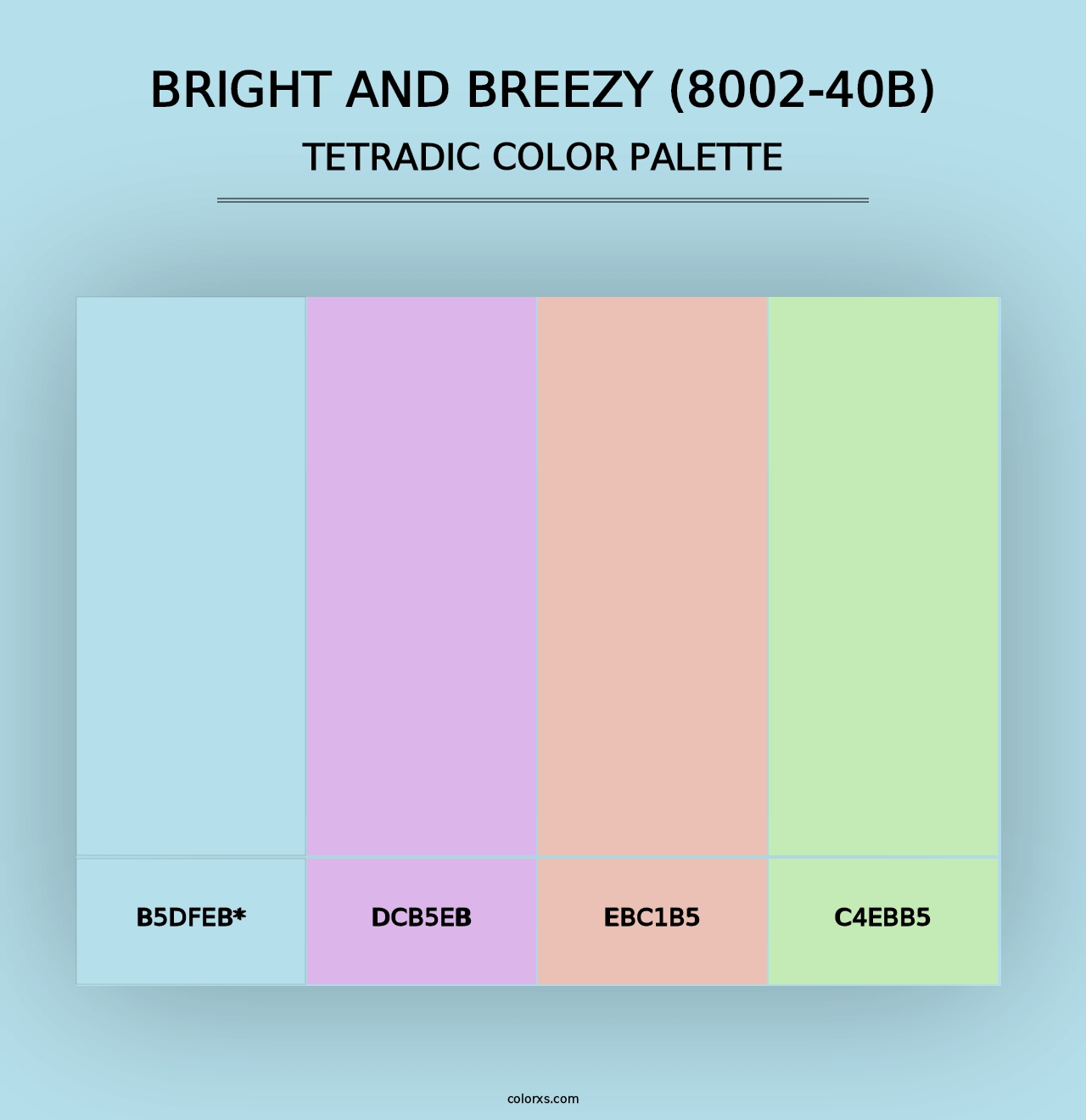 Bright and Breezy (8002-40B) - Tetradic Color Palette