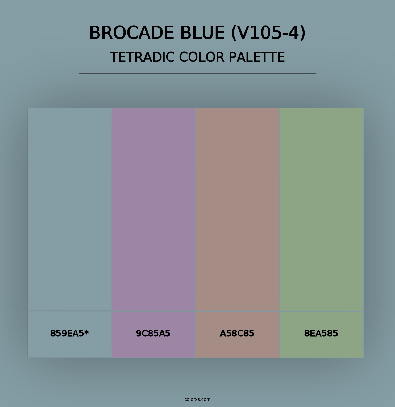 Brocade Blue (V105-4) - Tetradic Color Palette