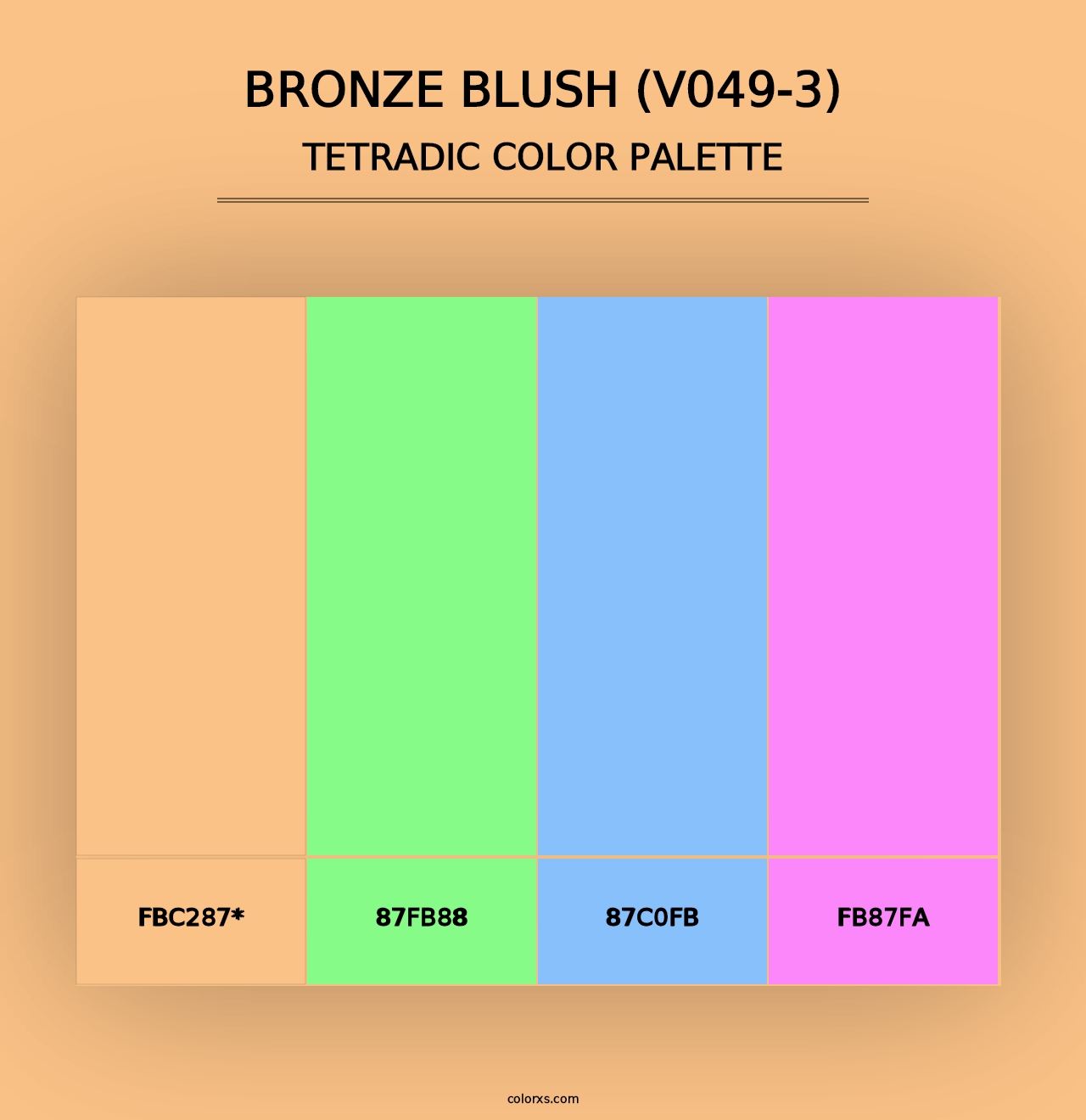 Bronze Blush (V049-3) - Tetradic Color Palette